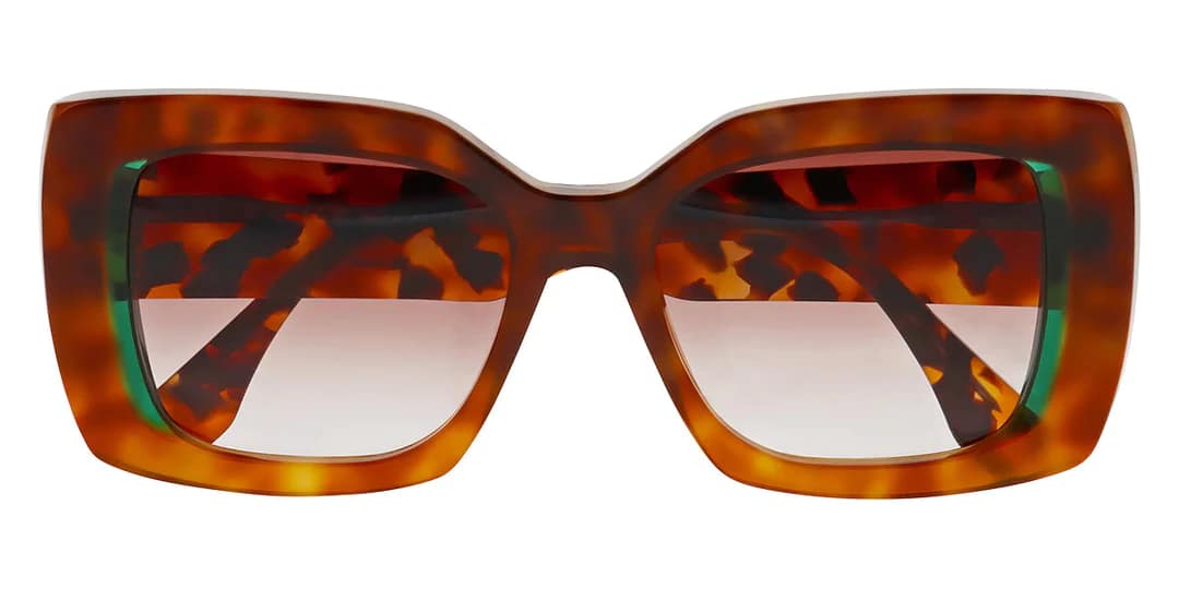 monture solaire femme face a face ashoka 2 grande acetate epaisse rectangulaire ecaille miel orange