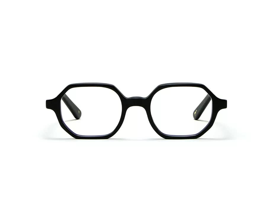 monture lunette créateur zanzibar lgr hexagonale noire acétate originale optique