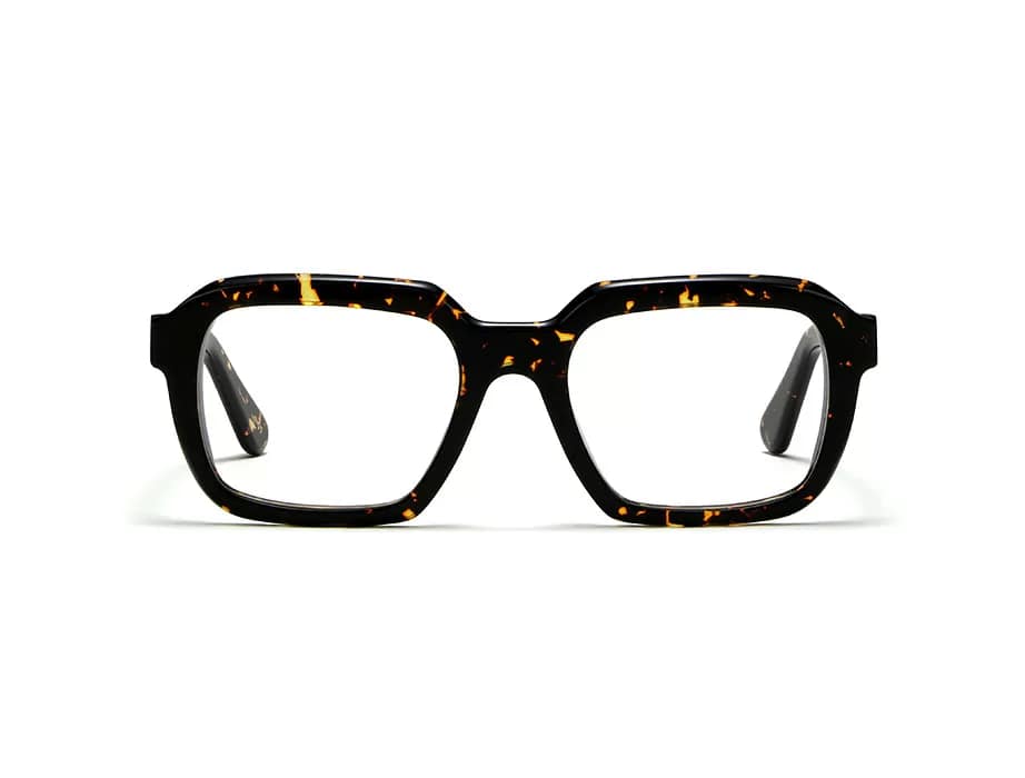 monture optique homme femme lgr raffaello acetate epaisse carré ecaille fonce jaune