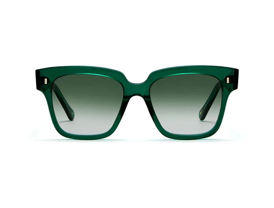 monture solaire femme lgr dakhla acetate grande carré vert translucide verre degradé
