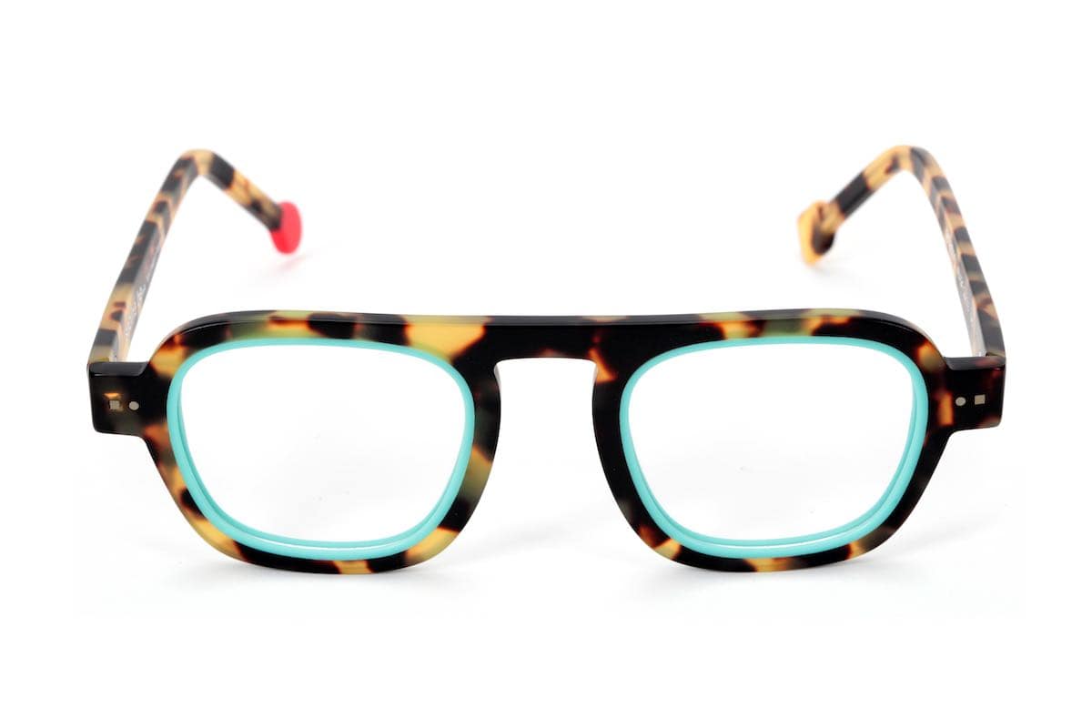 monture optique homme femme Sabine be acetate pilote carré ecaille tokyo turquoise be factory