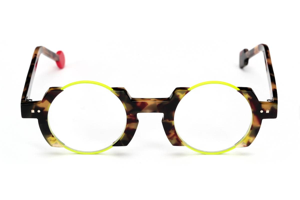monture optique homme femme sabine be ronde combiné acetate ecaille metal jaune be balloon