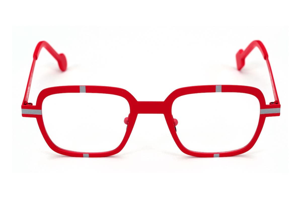 monture optique homme femme sabine be metal carré rouge be perfect