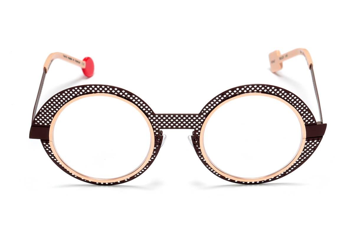 monture optique femme Sabine Be métal noire trouée liseret rose Be Val de Loire hole
