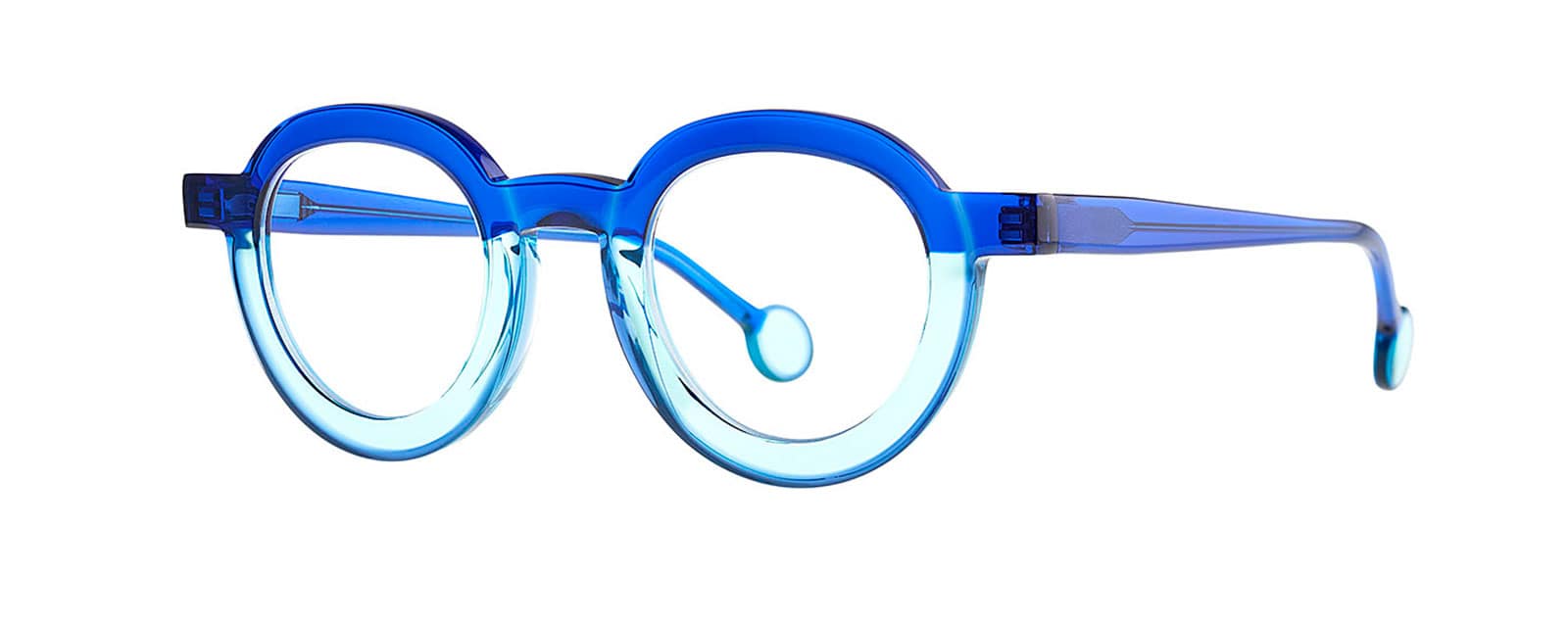 monture optique homme femme theo ayunan acetate ronde pantos bleu bicolore bleu ciel
