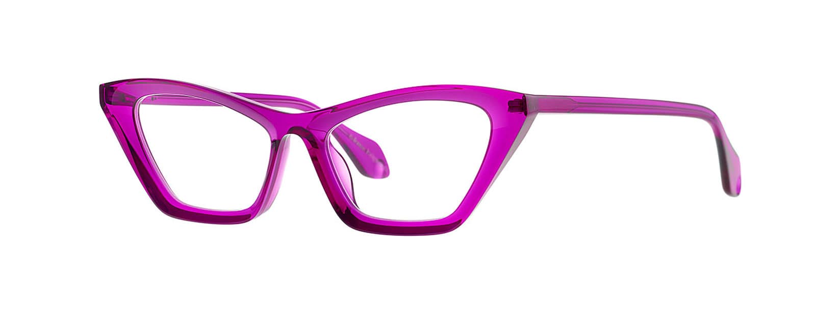monture optique Theo Millie acetate papillon violet transparent