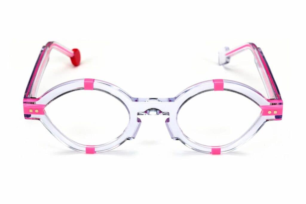 monture optique homme femme sabine be acetate ovale transparente rose be sexy