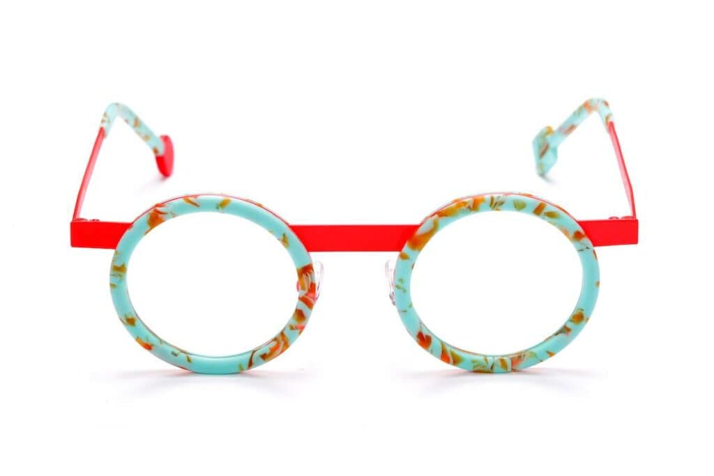 monture optique homme femme sabine be combiné métal rouge acetate bleu ciel Be gipsy