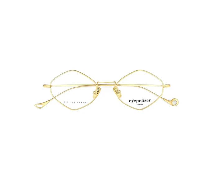 monture lunette créateur flore eyepetizer hexagonale dorée métal originale optique