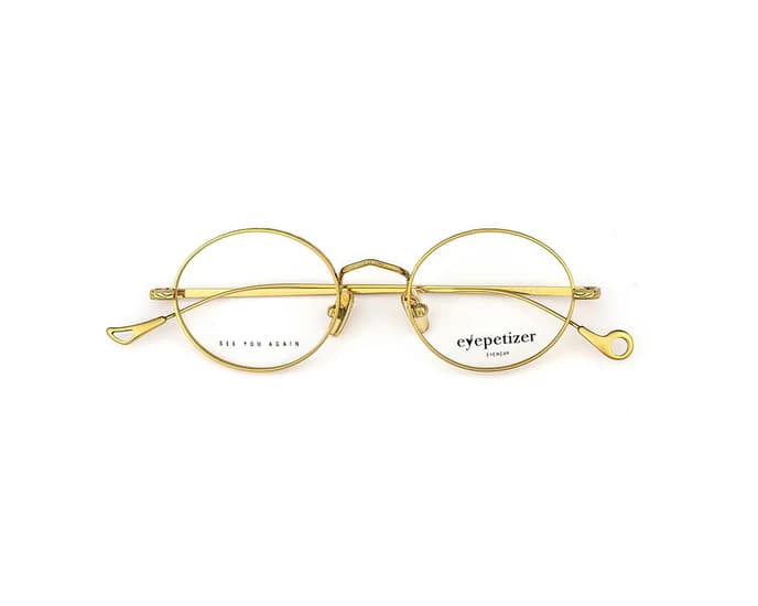 monture lunette créateur llenya eyepetizer ovale dorée métal originale optique