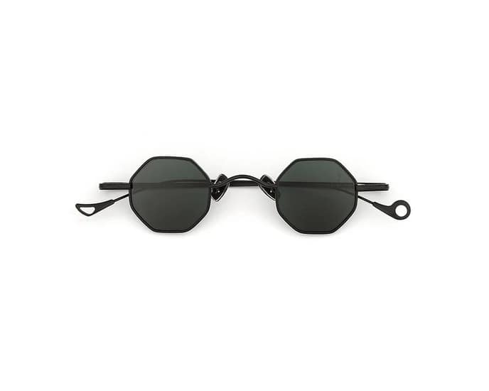 monture solaire homme Eyepetizer Tommy hexagonale noir