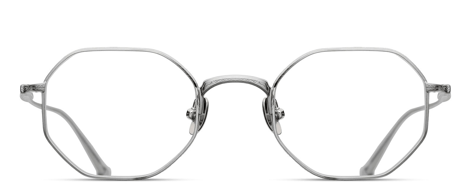 monture optique homme matsuda M3086i metal titane hexagonale argent