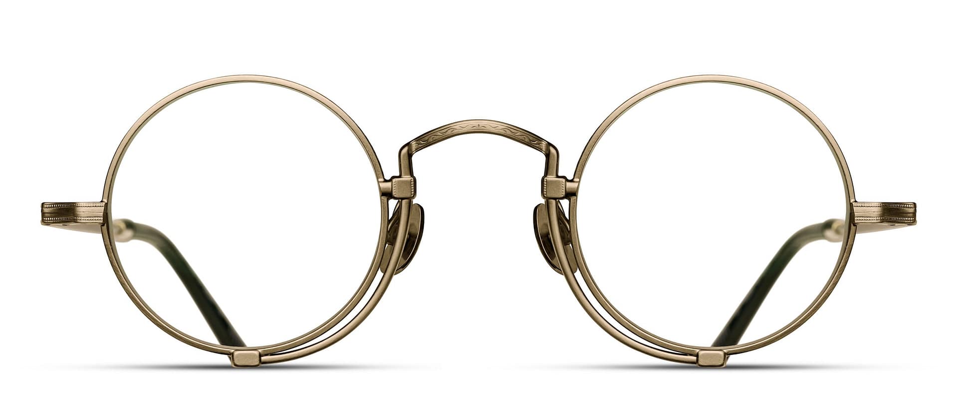 monture homme optique Matsuda 10103H ronde titane vintage bronze