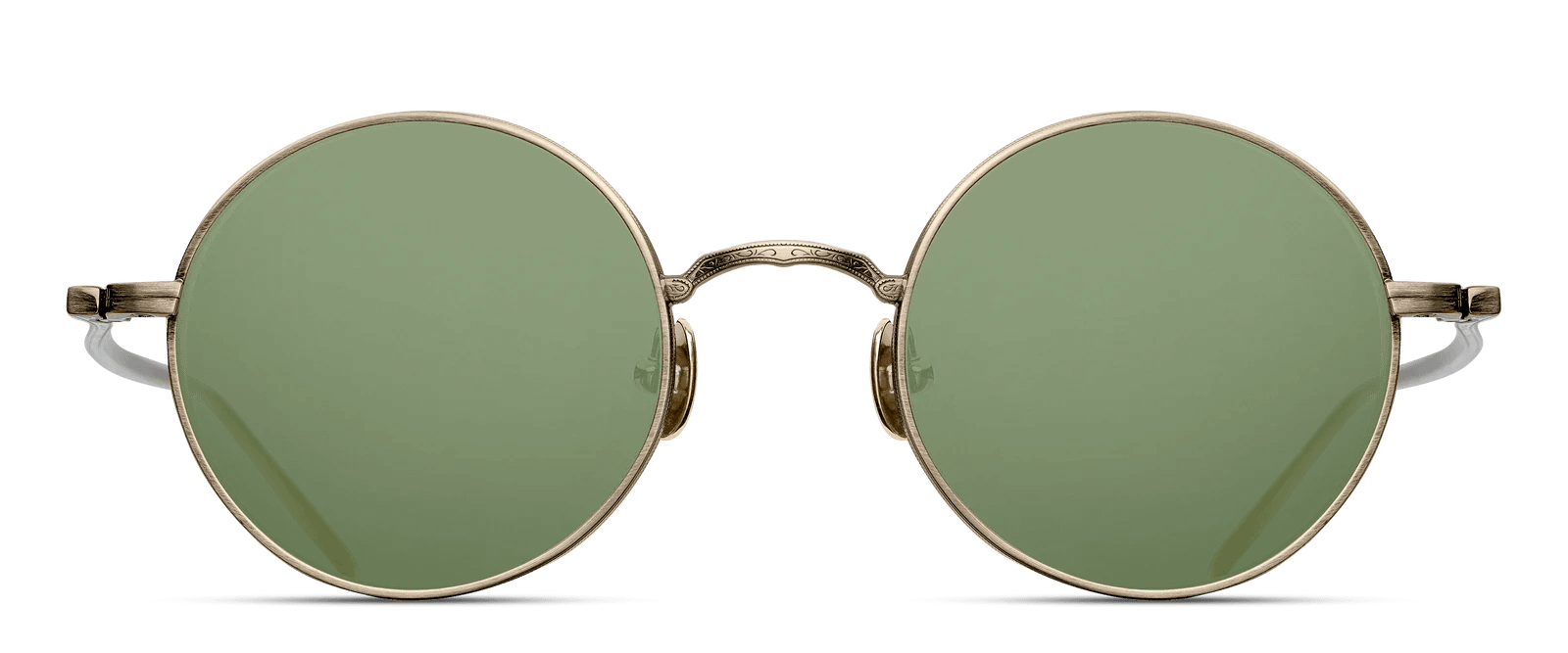 monture solaire Matsuda M3087 vintage metal titane ronde bronze verre vert