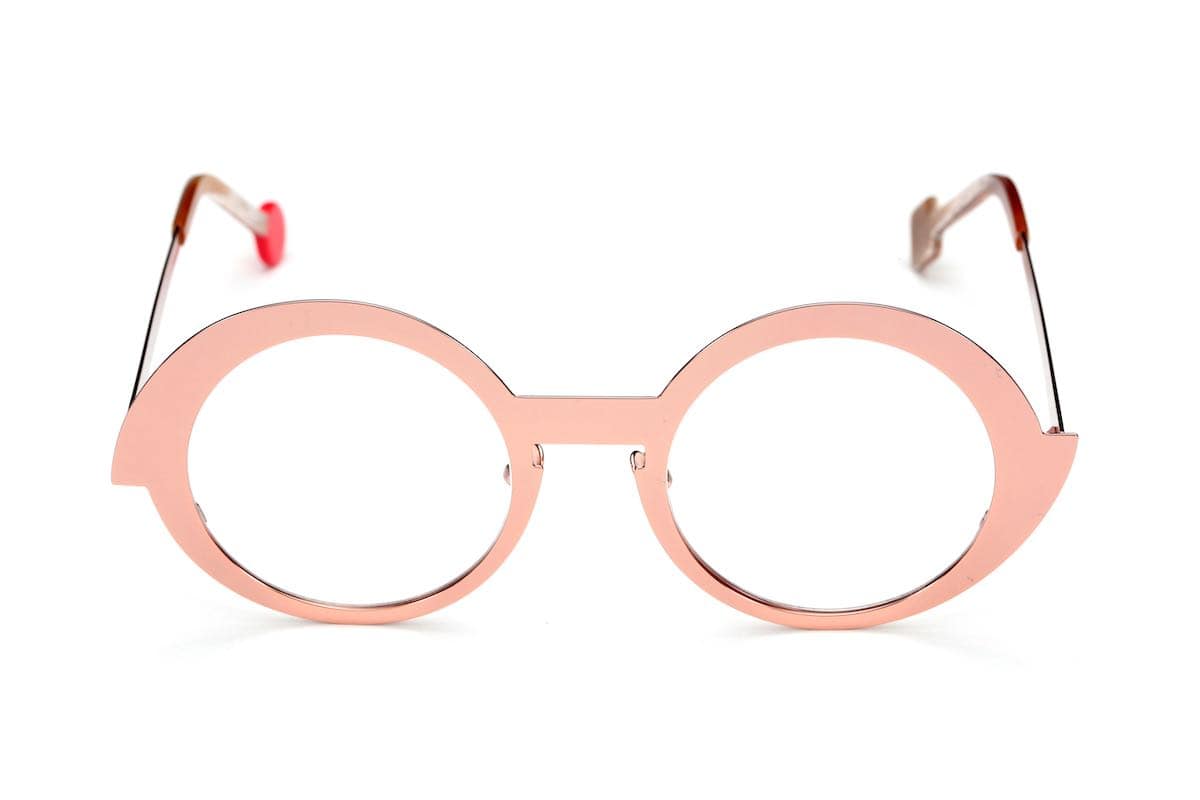 monture optique femme Sabine Be ronde rose pastel métal Be Val de Loire Slim