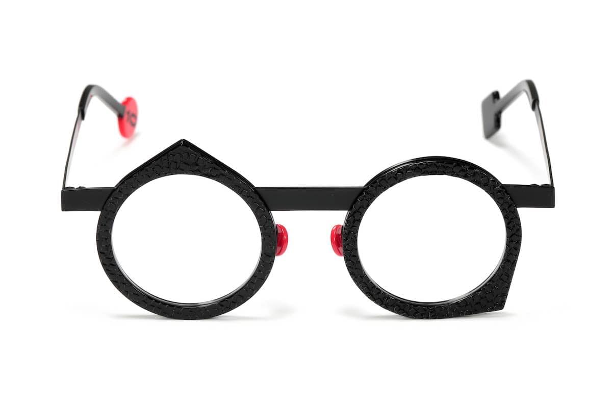 monture optique homme femme Sabine Be métal combine plastique ronde goutte noire Be yoon