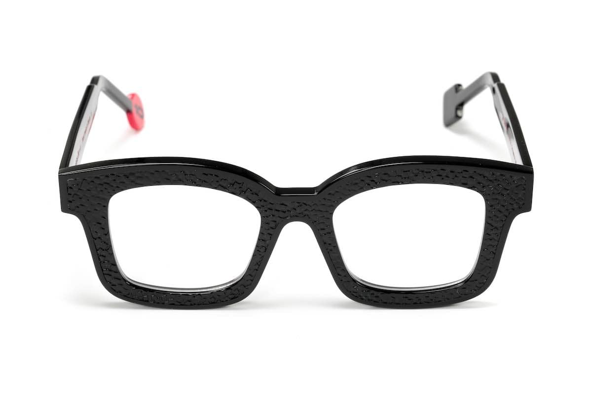 monture optique homme femme Sabine Be carré rectangulaire noire épaisse Be idolline