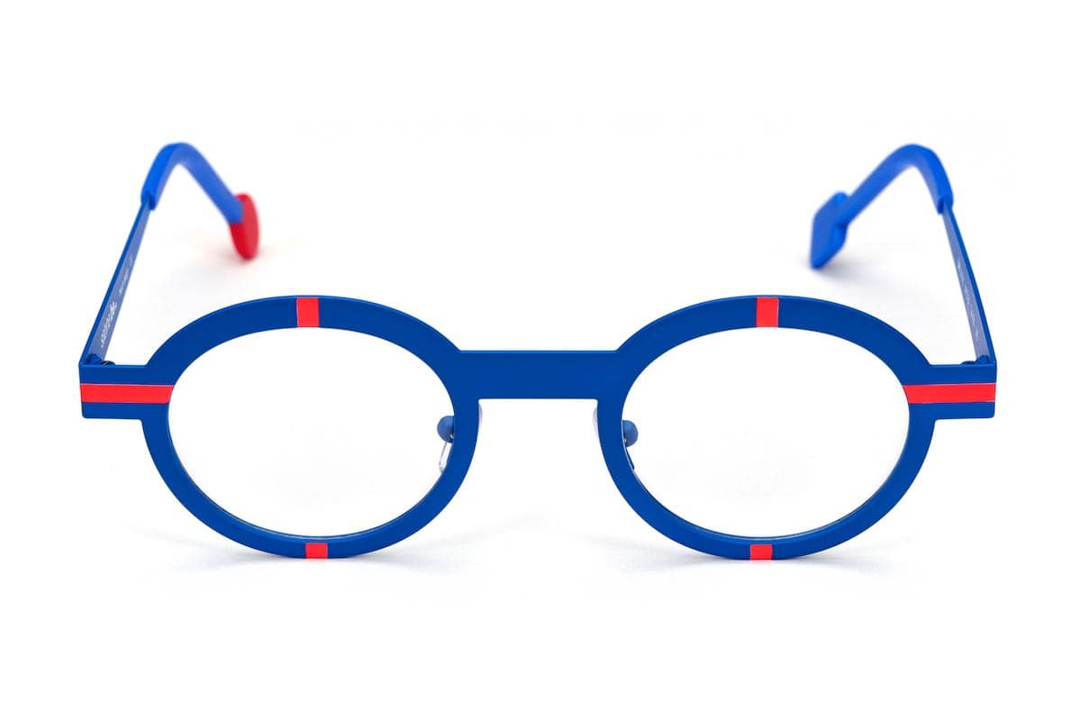 monture optique homme femme Sabine Be métal ronde ovale bleu rouge Be Zinzin