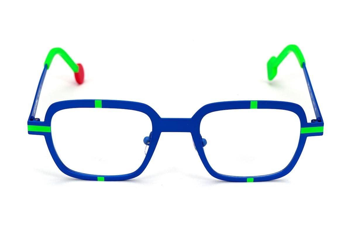 monture optique homme femme Sabine Be métal bleu vert fluo carré rectangle Be Perfect