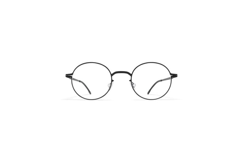 Monture optique homme femme Mykita knut ronde noire fine titane
