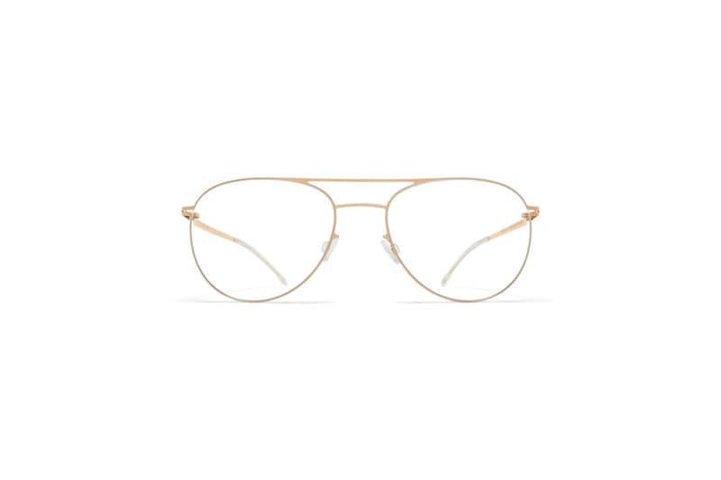 monture optique homme femme Mykita niken pilote dorée fine