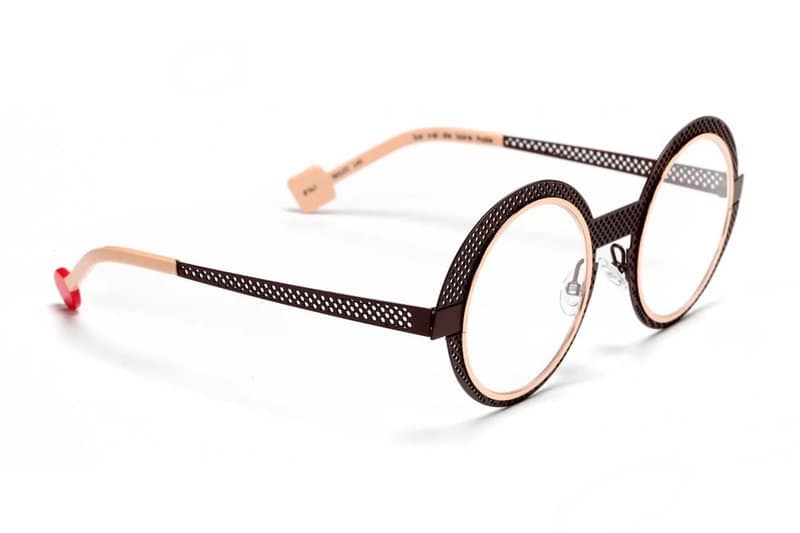 monture optique femme Sabine Be métal noire trouée liseret rose Be Val de Loire hole