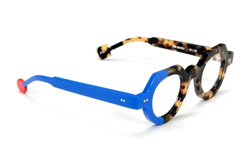 Monture acetate octogone ecaille et bleu zoulou SABINE BE femme et homme