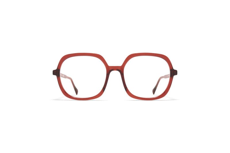 monture lunette createur farah mykita carre bordeaux acétate originale optique