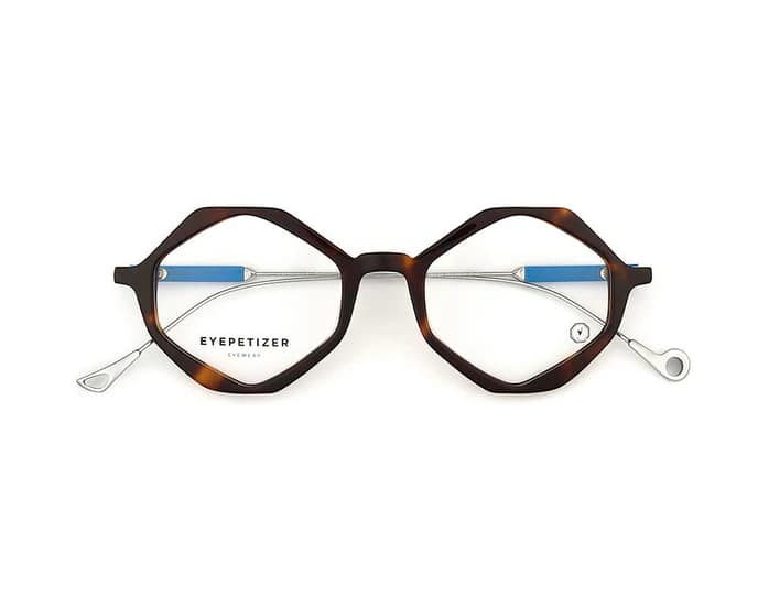 monture lunette créateur judith eyepetizer hexagonale ecaille combiné originale optique