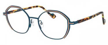 monture lunette createur reeds 2 face à face ronde vert métal originale optique