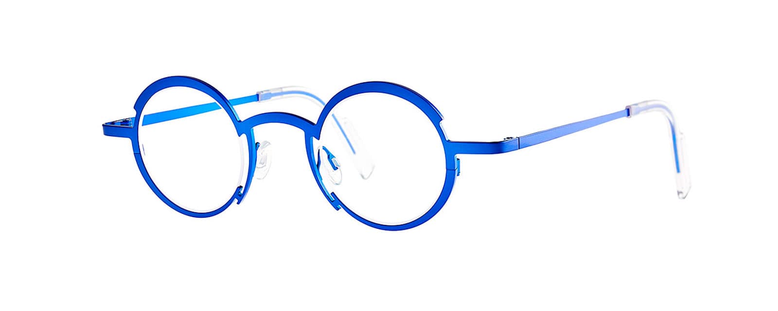 monture optique homme femme theo frequency ronde titane epaisse bleu