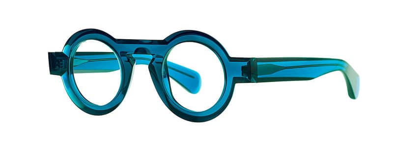 monture lunette créateur mille 84 theo ronde bleu acétate originale optique