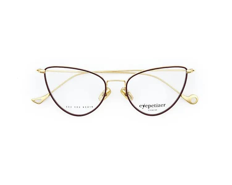 monture lunette créateur cecile eyepetizer triangulaire dorée métal originale optique