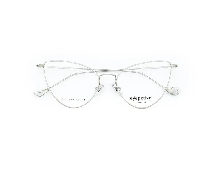 monture lunettes créateur natalia eyepetizer triangulaire argent métal originale optique