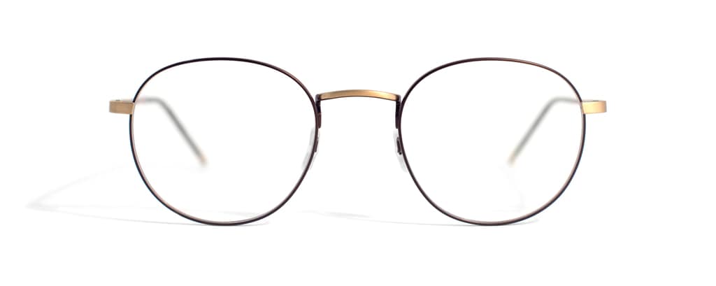 monture optique homme femme gotti dany metal ronde noir et gold