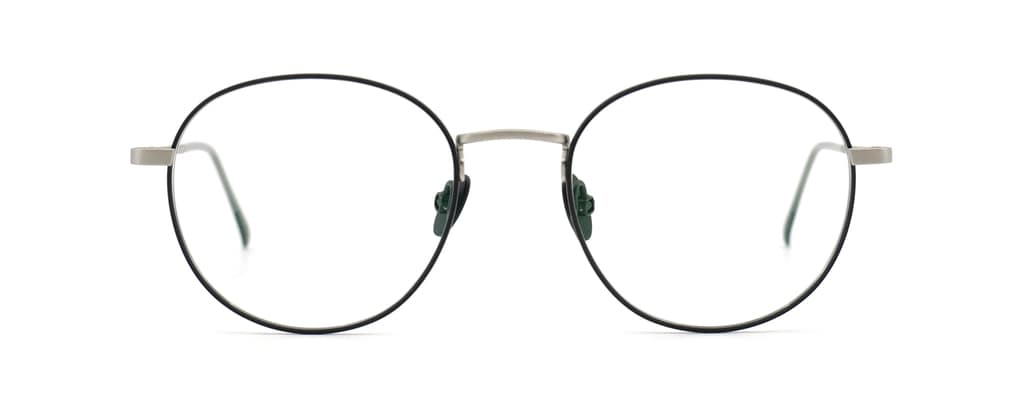 monture optique homme femme gotti dorsay metal ronde noir et argent