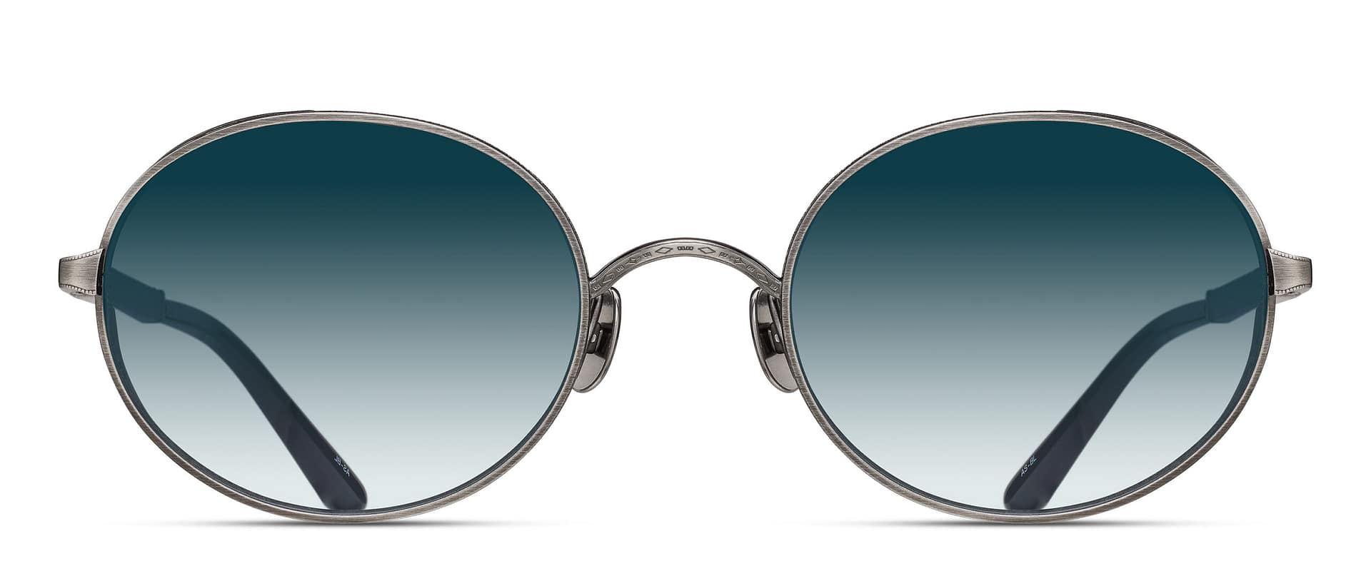 monture solaire homme femme Matsuda M3137 métal titane ovale coque silver verres degradé