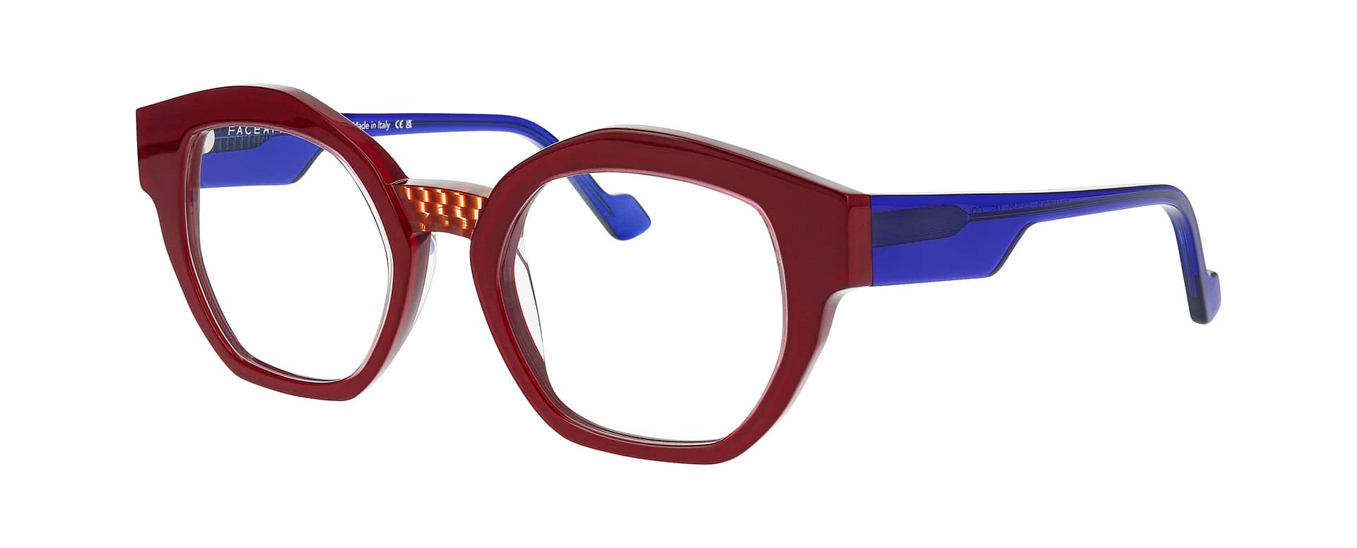 Face à Face FRAMED 3 rouge translucide vue 3/4