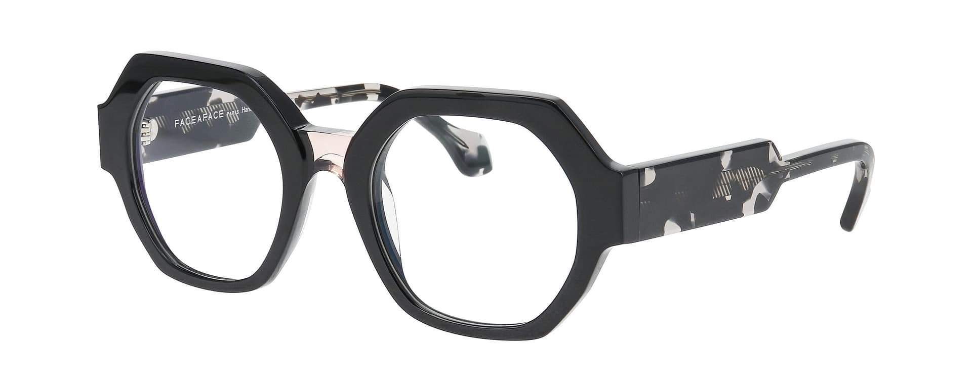 Face à Face TIES 1 noir marbré vue 3/4