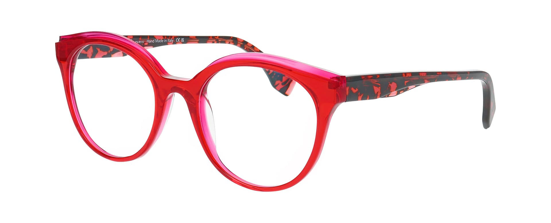 Face à Face SKIM 1 rouge translucide vue 3/4