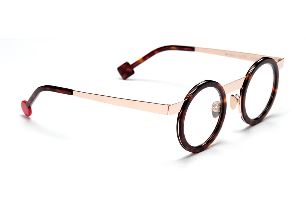 Monture Sabine Be Be Gipsy 562 profil écaille et métal or rosé design lunettes créateur Paris