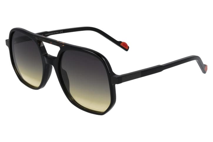 Essedue California lunettes solaires noires profil branches design graphique