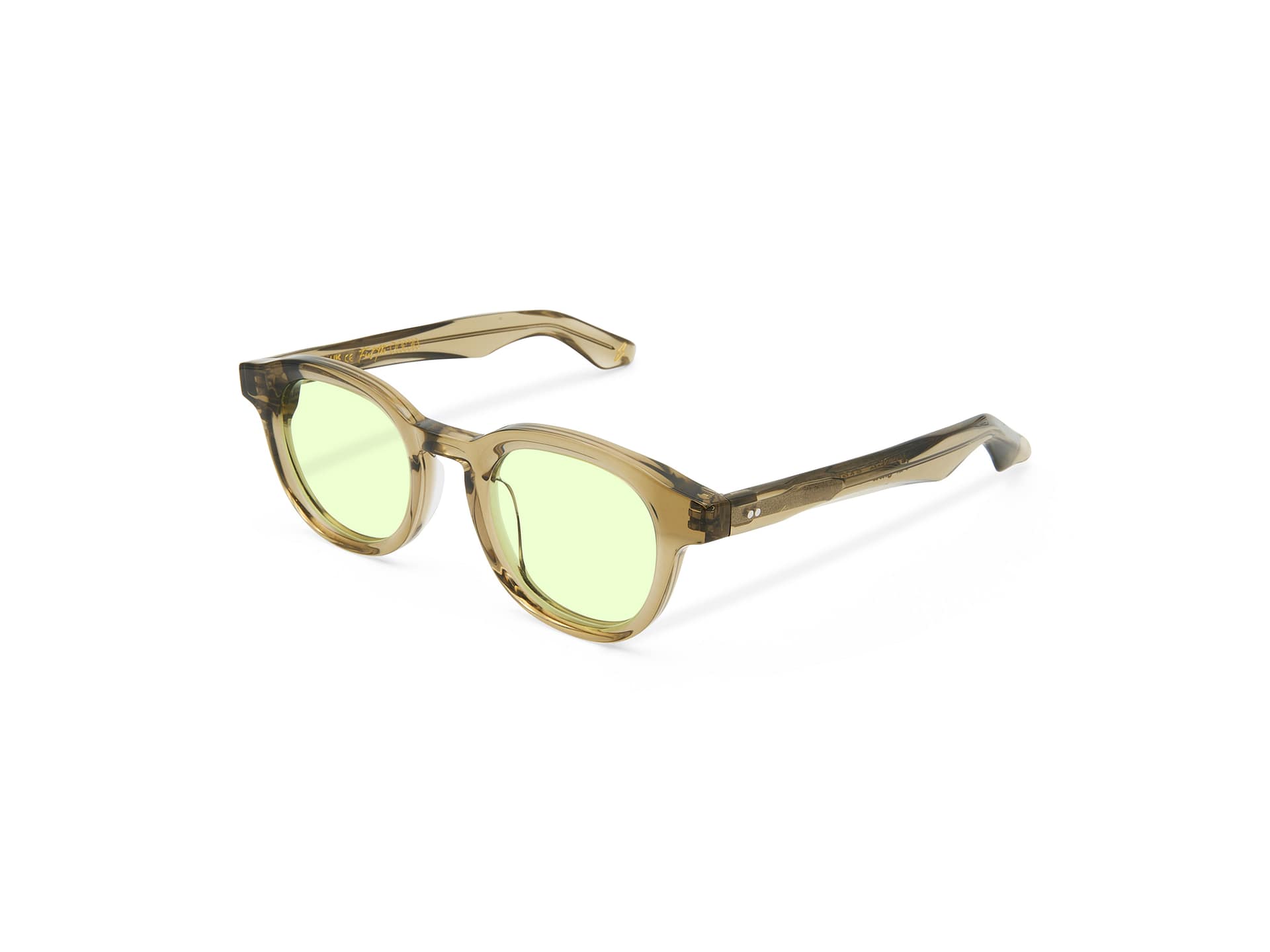 PAWA Shoto champagne transparent vue 3/4 verres vert clair