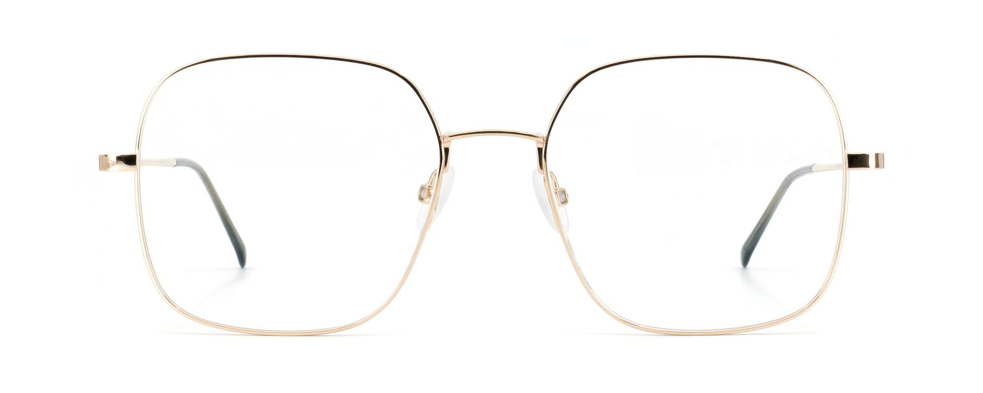 Lunettes carrées Gotti Ayele GLS or en titane vue de face chez The House of Eyewear Paris 1er