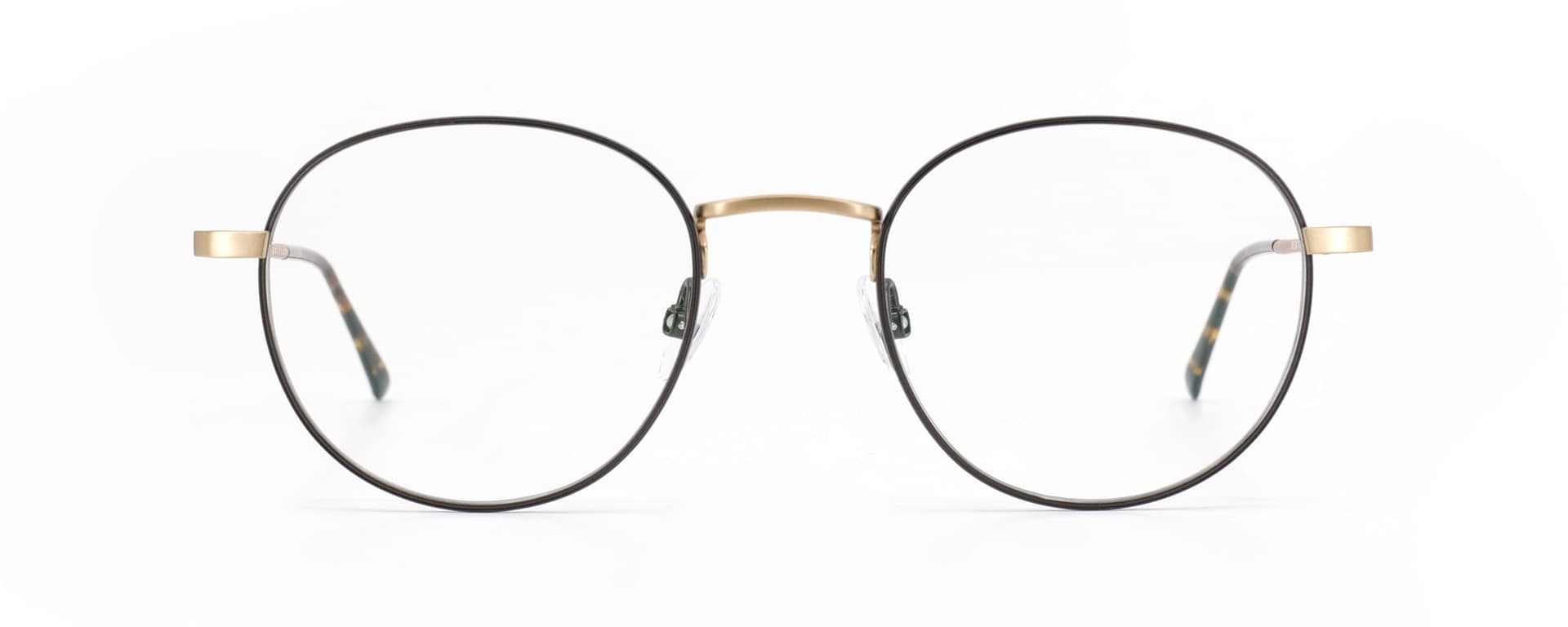 Lunettes Gotti Devito GB-BR brun et or en titane vue de face chez The House of Eyewear rue de Rivoli Paris 1er