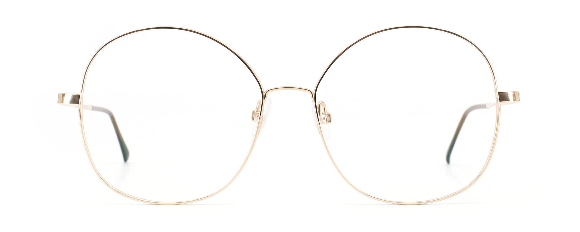 Lunettes rondes oversize Gotti Giselle GLS or en titane vue de face chez The House of Eyewear Paris 1er